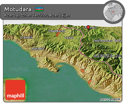 Satellite 3D Map of Motudǝrǝ