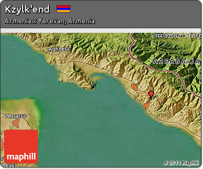 Satellite 3D Map of Kzylk'end