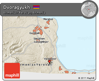Shaded Relief 3D Map of Dvoragyukh