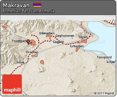 Shaded Relief 3D Map of Makravan