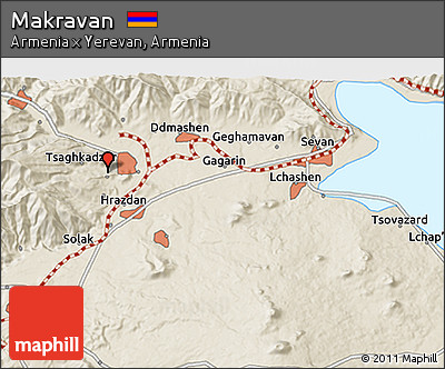 Shaded Relief 3D Map of Makravan