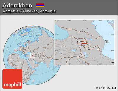 Gray Location Map of Adamkhan