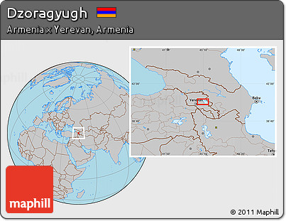 Gray Location Map of Dzoragyugh