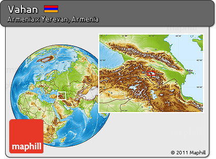 Physical Location Map of Vahan