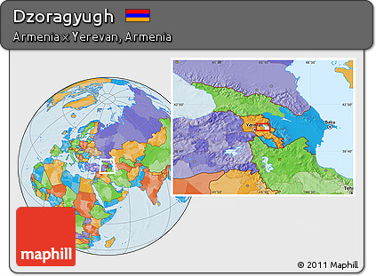 Political Location Map of Dzoragyugh