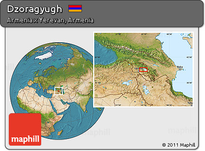 Satellite Location Map of Dzoragyugh