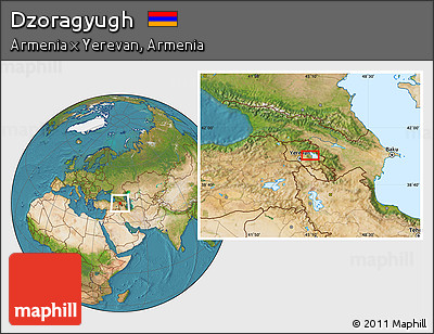 Satellite Location Map of Dzoragyugh