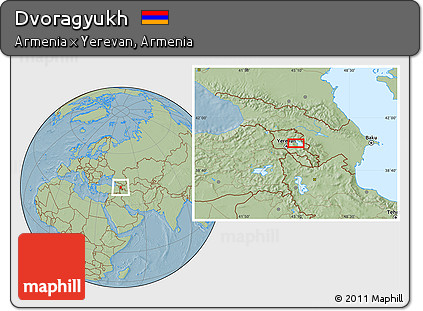 Savanna Style Location Map of Dvoragyukh, hill shading