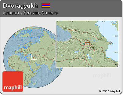 Savanna Style Location Map of Dvoragyukh, hill shading