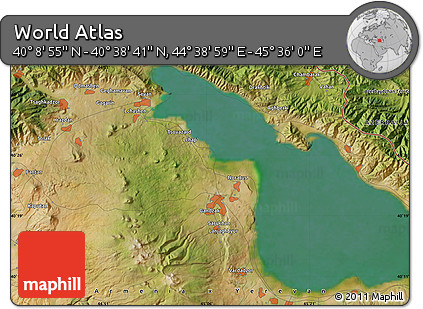 Satellite Map of the Area around 40° 23' 48" N, 45° 7' 30" E