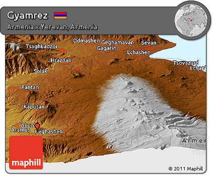 Physical Panoramic Map of Gyamrez