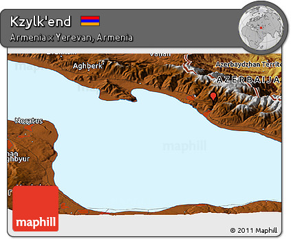 Physical Panoramic Map of Kzylk'end