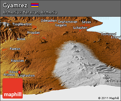 Physical Panoramic Map of Gyamrez