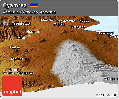 Physical Panoramic Map of Gyamrez