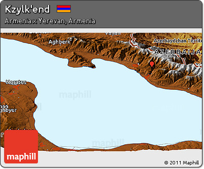 Physical Panoramic Map of Kzylk'end