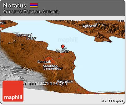 Physical Panoramic Map of Noratus
