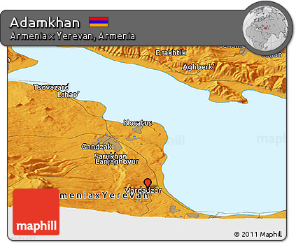 Political Panoramic Map of Adamkhan