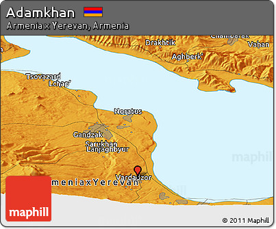 Political Panoramic Map of Adamkhan