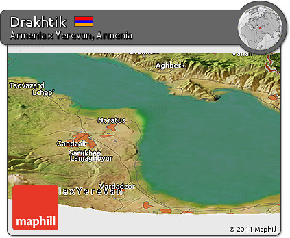 Satellite Panoramic Map of Drakhtik
