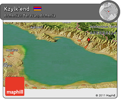 Satellite Panoramic Map of Kzylk'end
