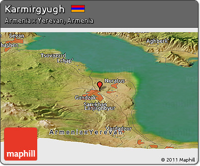 Satellite Panoramic Map of Karmirgyugh