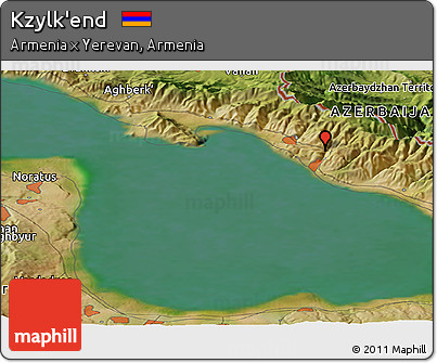 Satellite Panoramic Map of Kzylk'end