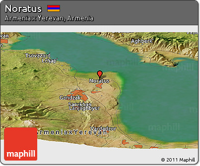Satellite Panoramic Map of Noratus