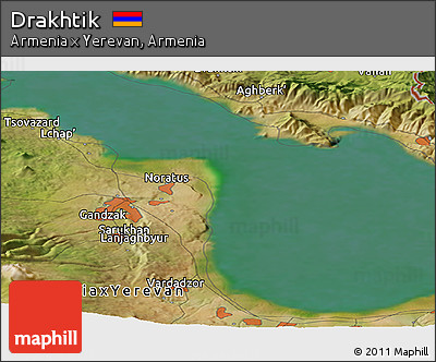Satellite Panoramic Map of Drakhtik