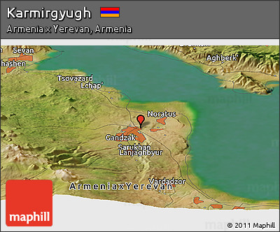 Satellite Panoramic Map of Karmirgyugh