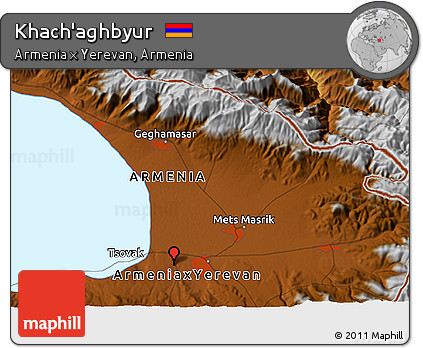 Physical 3D Map of Khach'aghbyur