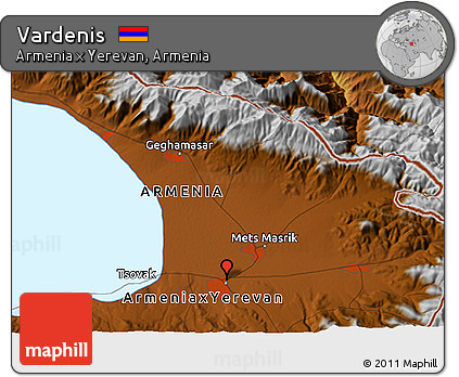 Physical 3D Map of Vardenis