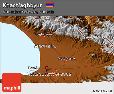 Physical 3D Map of Khach'aghbyur