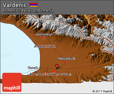 Physical 3D Map of Vardenis