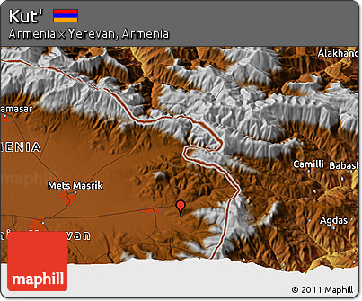 Physical 3D Map of Kut'