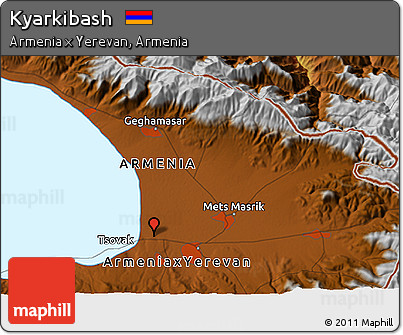 Physical 3D Map of Kyarkibash