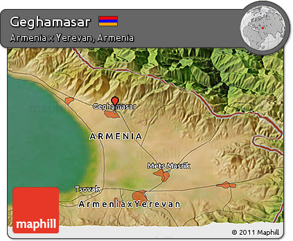 Satellite 3D Map of Geghamasar