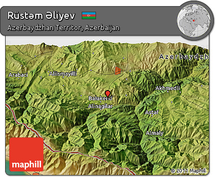 Satellite 3D Map of Rüstǝm Əliyev