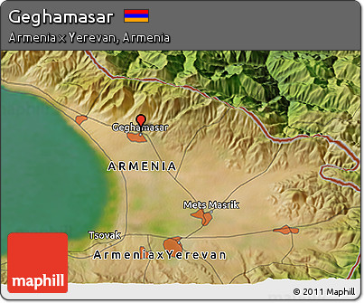 Satellite 3D Map of Geghamasar