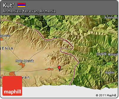 Satellite 3D Map of Kut'