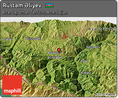 Satellite 3D Map of Rüstǝm Əliyev