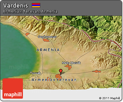 Satellite 3D Map of Vardenis