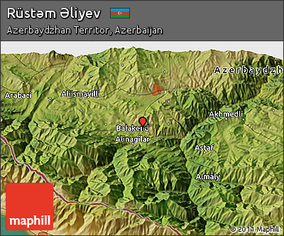 Satellite 3D Map of Rüstǝm Əliyev