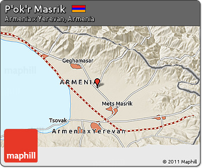 Shaded Relief 3D Map of P'ok'r Masrik