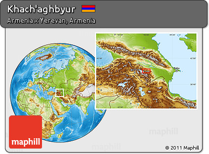 Physical Location Map of Khach'aghbyur