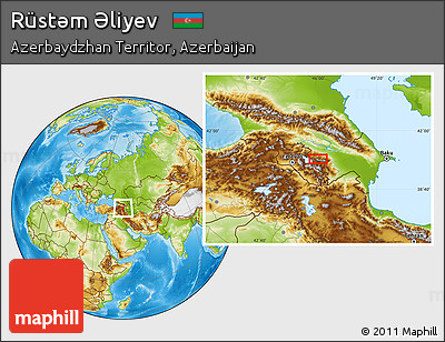 Physical Location Map of Rüstǝm Əliyev