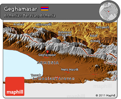 Physical Panoramic Map of Geghamasar