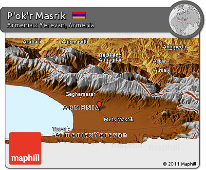 Physical Panoramic Map of P'ok'r Masrik