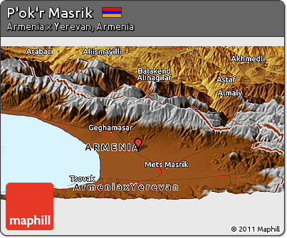 Physical Panoramic Map of P'ok'r Masrik