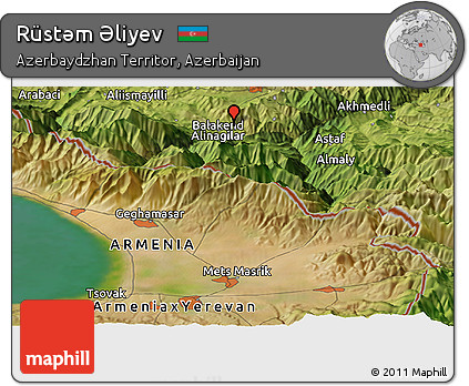 Satellite Panoramic Map of Rüstǝm Əliyev