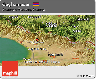 Satellite Panoramic Map of Geghamasar